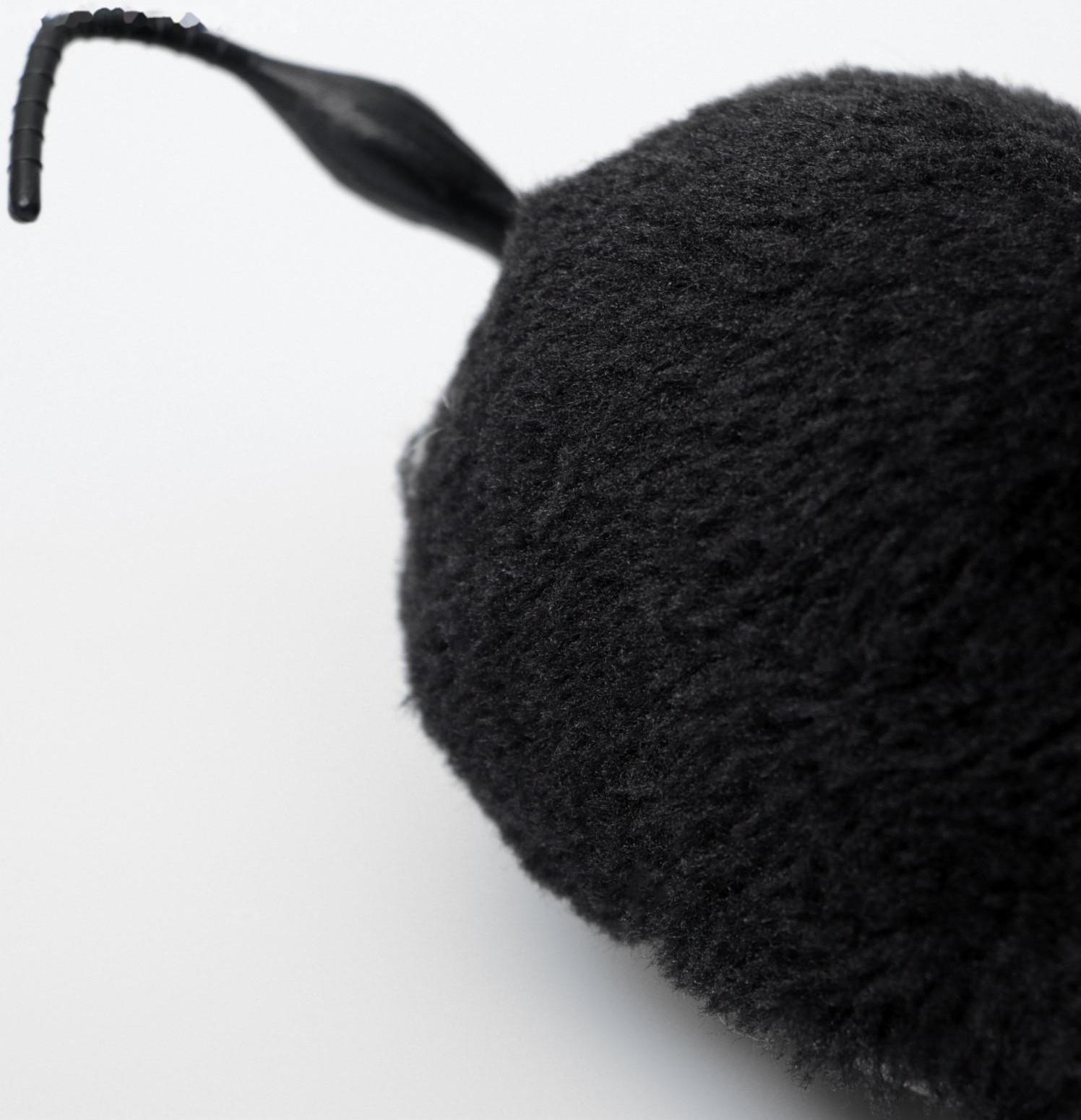 Мышь заводная меховая, 12 см, чёрная