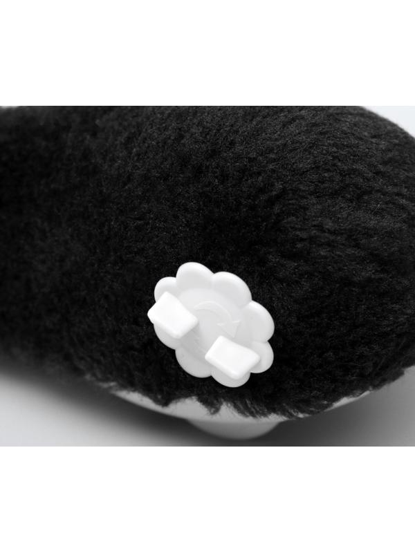 Мышь заводная меховая, 12 см, чёрная