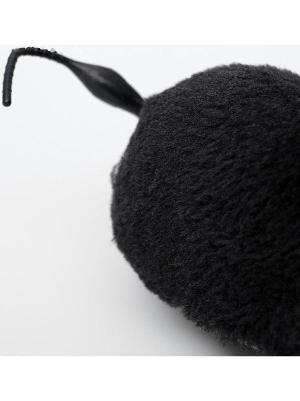 Мышь заводная меховая, 12 см, чёрная