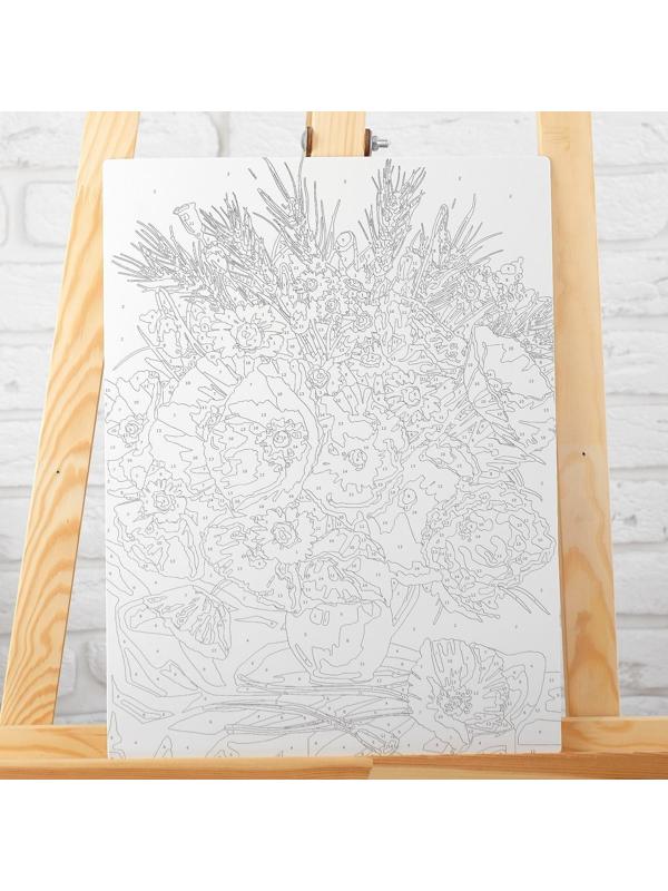 Роспись по номерам без подрамника «Маки» 30 x 40 см