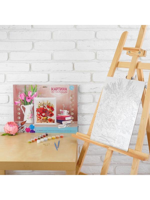 Роспись по номерам без подрамника «Маки» 30 x 40 см