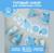 Набор бумажной посуды «С днём рождения. 2 годика», 6 тарелок, 6 стаканов, 6 колпаков, 1 гирлянда, цвет голубой