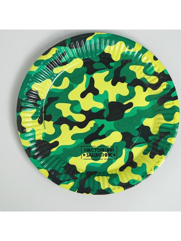 Набор бумажной посуды «С днём рождения. Хакки», 6 тарелок, 6 стаканов, 6 колпаков, 1 гирлянда