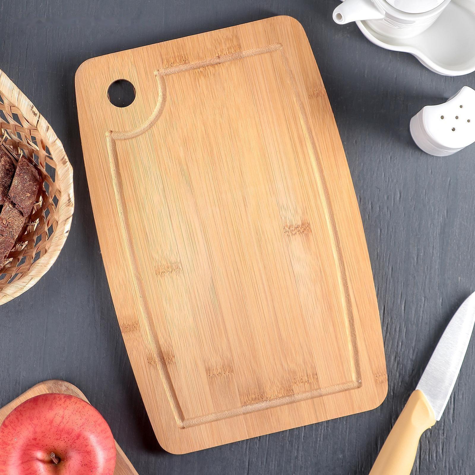 Доска разделочная из бамбука Доляна «Богатство леса», 28×18 см