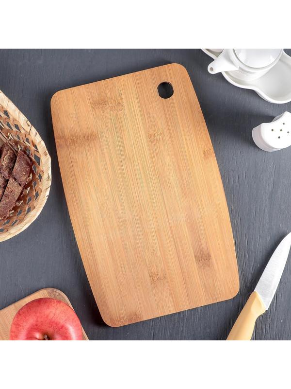 Доска разделочная из бамбука Доляна «Богатство леса», 28×18 см