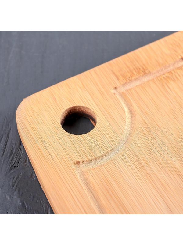 Доска разделочная из бамбука Доляна «Богатство леса», 28×18 см