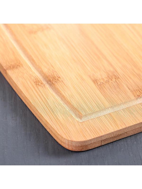 Доска разделочная из бамбука Доляна «Богатство леса», 28×18 см