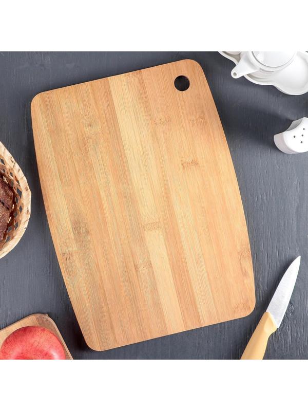 Доска разделочная из бамбука Доляна «Богатство леса», 33×24 см