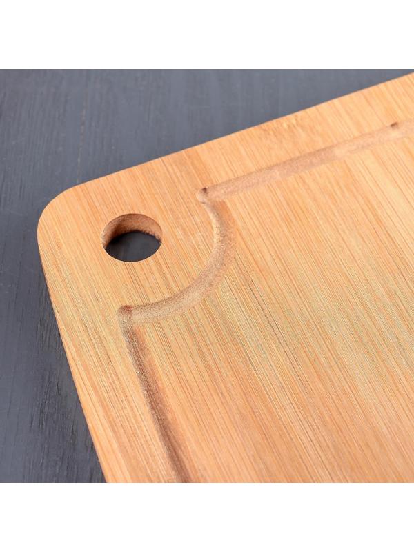 Доска разделочная из бамбука Доляна «Богатство леса», 33×24 см