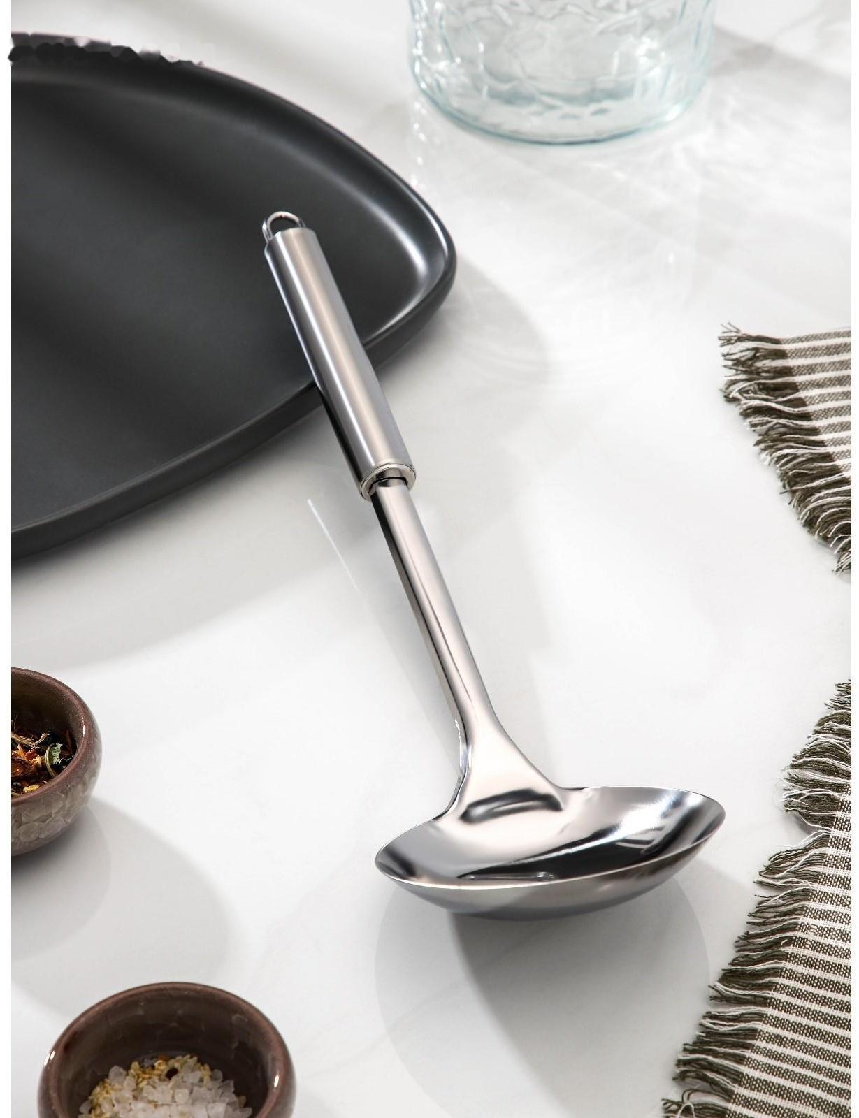 Половник из нержавеющей стали Доляна «Металлик», 150 мл, h=31 см, цвет серебряный