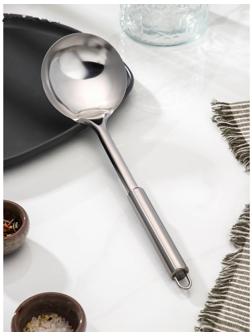 Половник из нержавеющей стали Доляна «Металлик», 150 мл, h=31 см, цвет серебряный