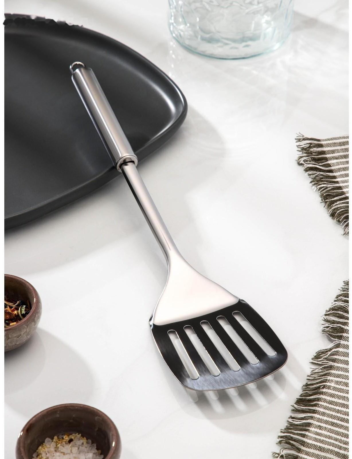 Лопатка из нержавеющей стали Доляна «Металлик», h=32 см, цвет серебряный