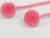 Декоративный элемент на верёвочке 2 шарика, d= 1,5 см, набор 6 шт., цвет нежно - розовый