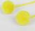 Декоративный элемент на верёвочке 2 шарика, d= 3 см, набор 4 шт., цвет жёлтый