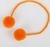 Декоративный элемент на верёвочке 2 шарика, d= 3 см, набор 4 шт., цвет оранжевый