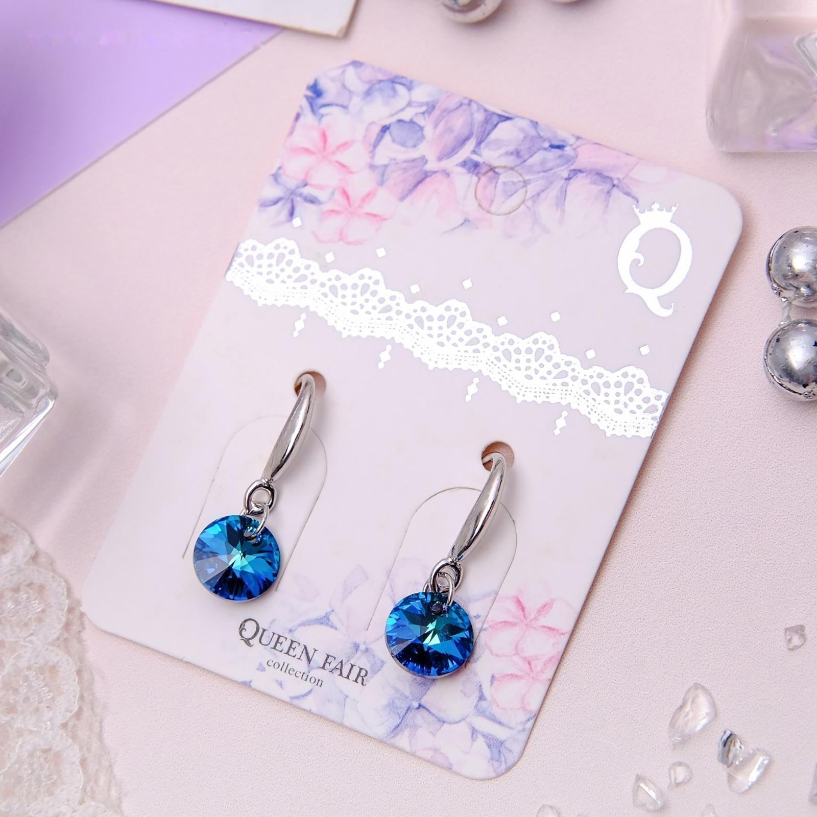 Серьги со стразами 