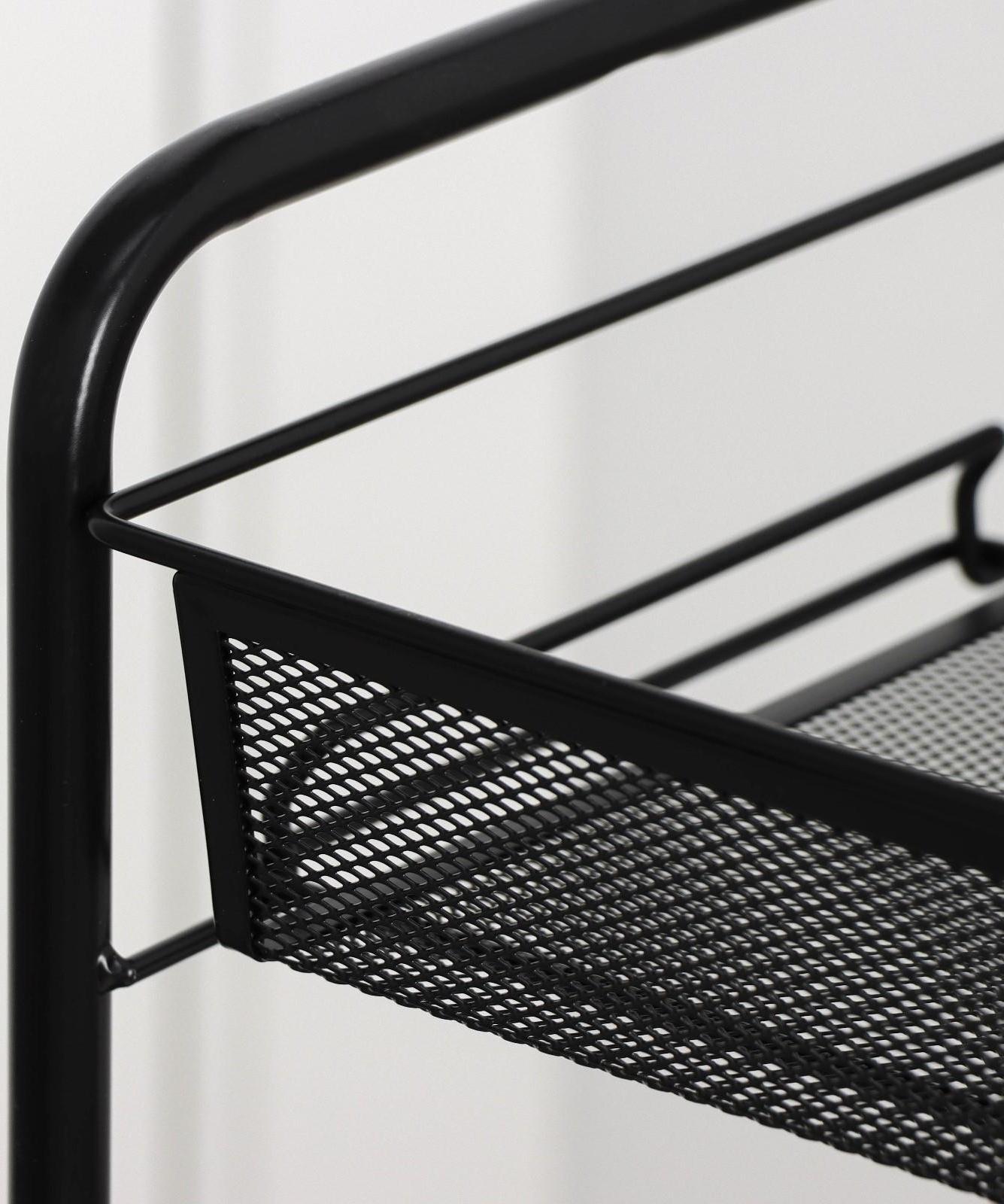 Этажерка для обуви ЗМИ «Ладья 24К», 4 яруса, 44×25×100 см, цвет чёрный