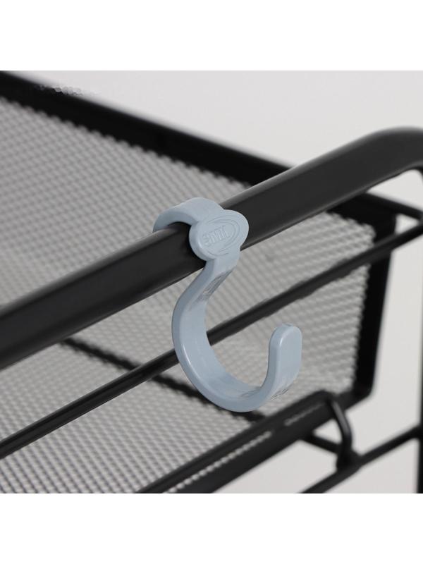 Этажерка для обуви ЗМИ «Ладья 24К», 4 яруса, 44×25×100 см, цвет чёрный