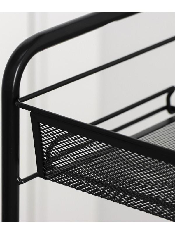 Этажерка для обуви ЗМИ «Ладья 24К», 4 яруса, 44×25×100 см, цвет чёрный