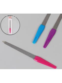 Пилка металлическая для ногтей, 17 см, на блистере, цвет МИКС