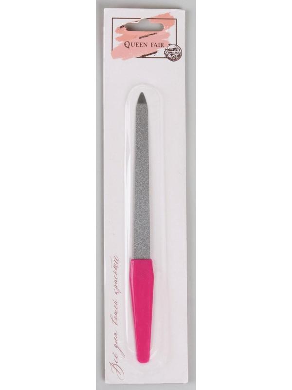 Пилка металлическая для ногтей, 17 см, на блистере, цвет МИКС