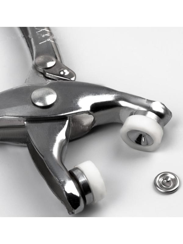 Щипцы для установки кнопок, с кнопками, 14 × 6 см