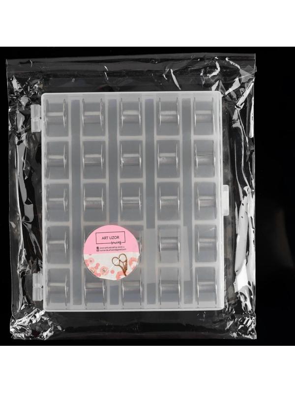 Набор шпулек в пластиковой коробке, d = 20 мм, 25 шт, металл