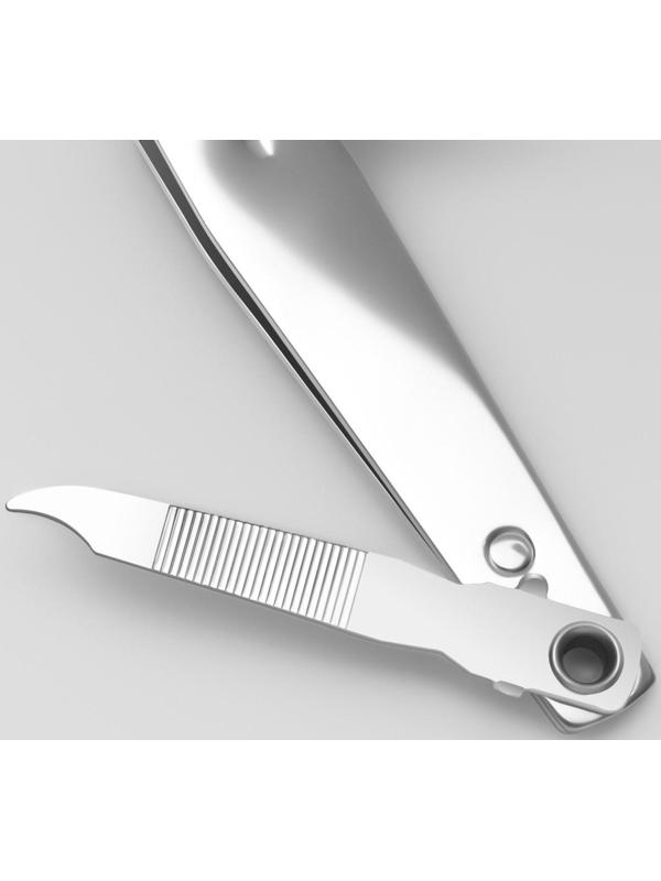 Кусачки-книпсер педикюрные, с пилкой, 7 см, цвет серебристый