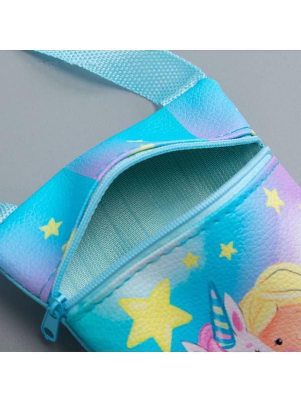 Детский подарочный набор Волшебство вокруг: сумка + брошь, цвет голубой,