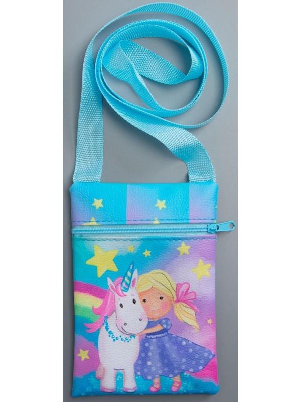 Детский подарочный набор Волшебство вокруг: сумка + брошь, цвет голубой,