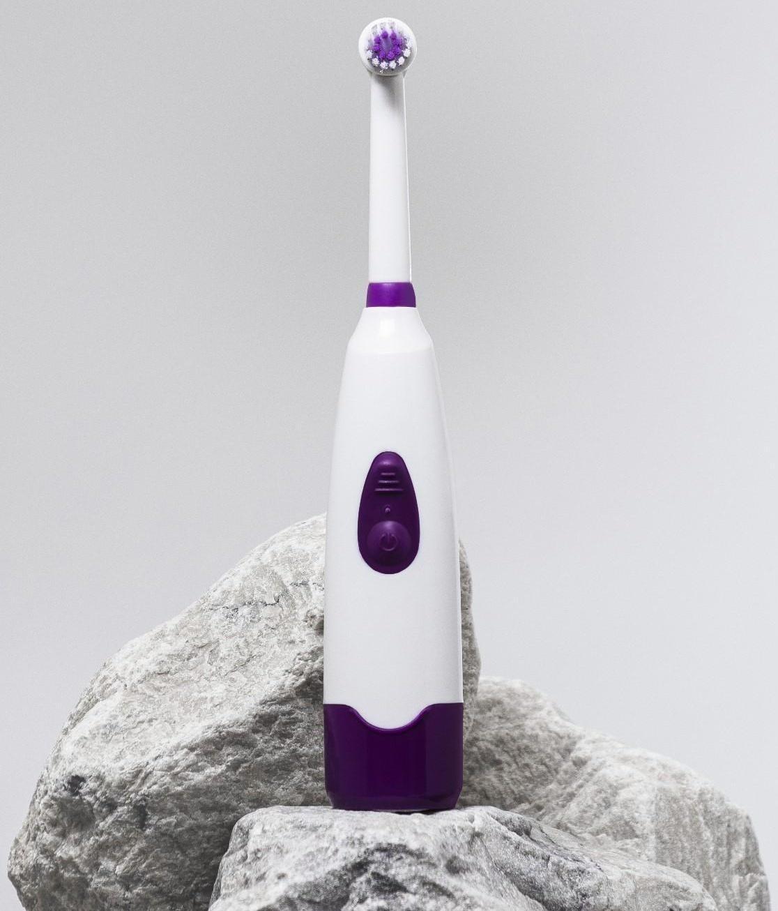 Электрическая зубная щётка Luazon LP-001, 3 насадки, от 2xАА (не в комплекте), МИКС