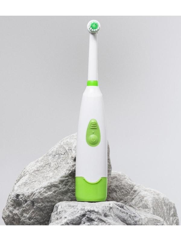 Электрическая зубная щётка Luazon LP-001, 3 насадки, от 2xАА (не в комплекте), МИКС