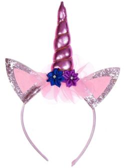 Карнавальный ободок «Единорог», цвет розовый