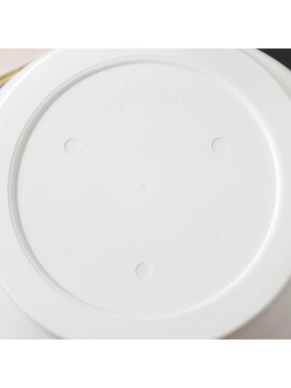 Горшок для цветов с поддоном «Антик», 3,6 л, d=22 см, цвет белый