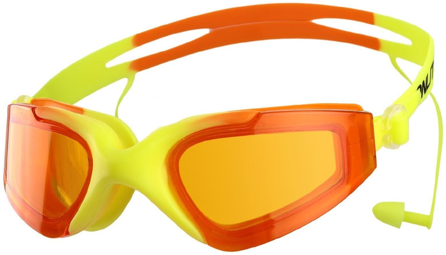 Очки для плавания + беруши, цвета микс