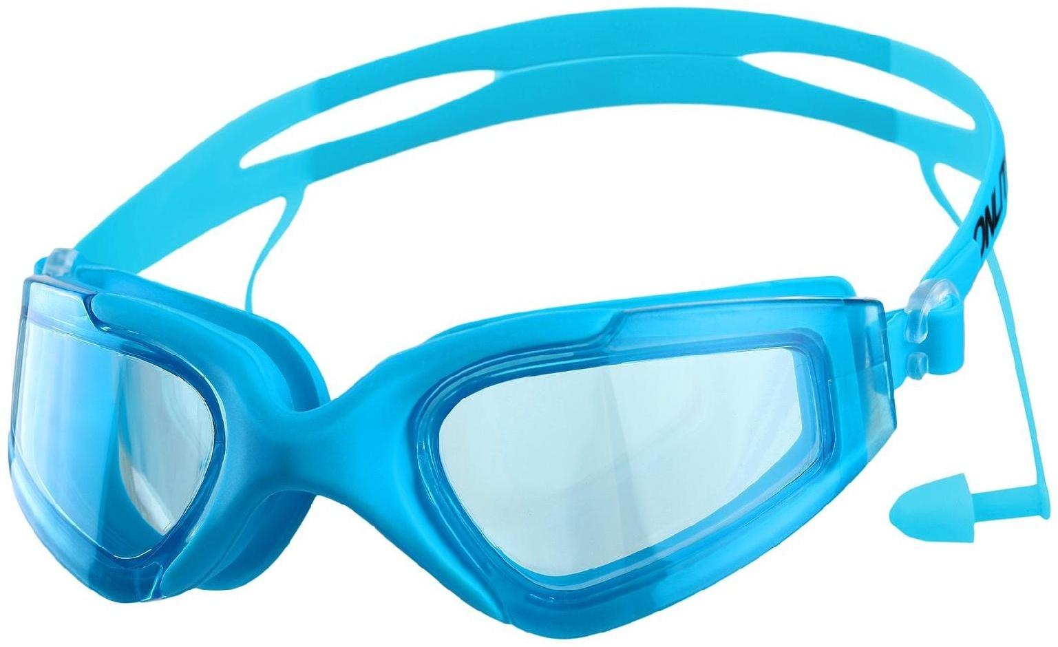 Очки для плавания + беруши, цвета микс