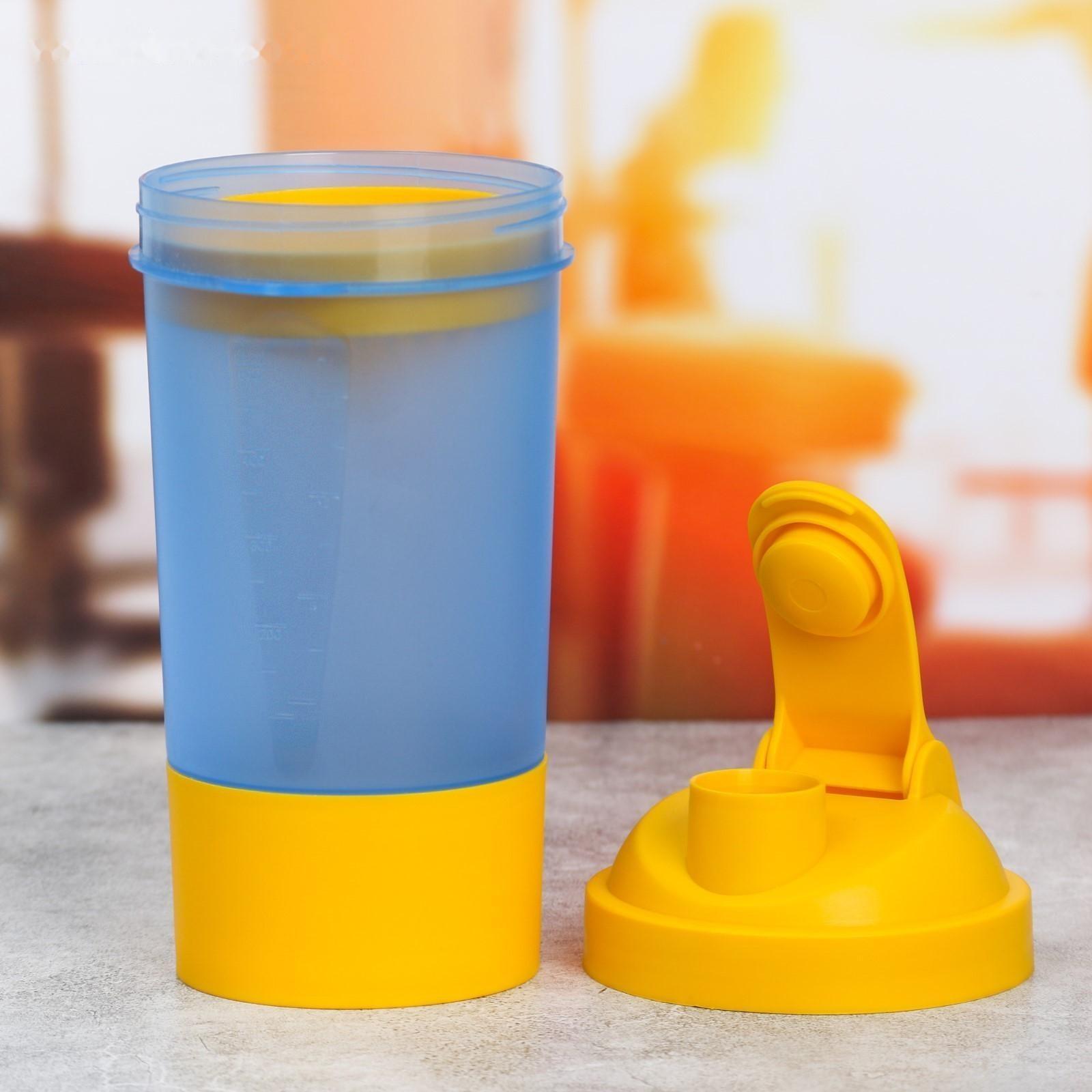 Шейкер спортивный с чашей под протеин, 500 мл