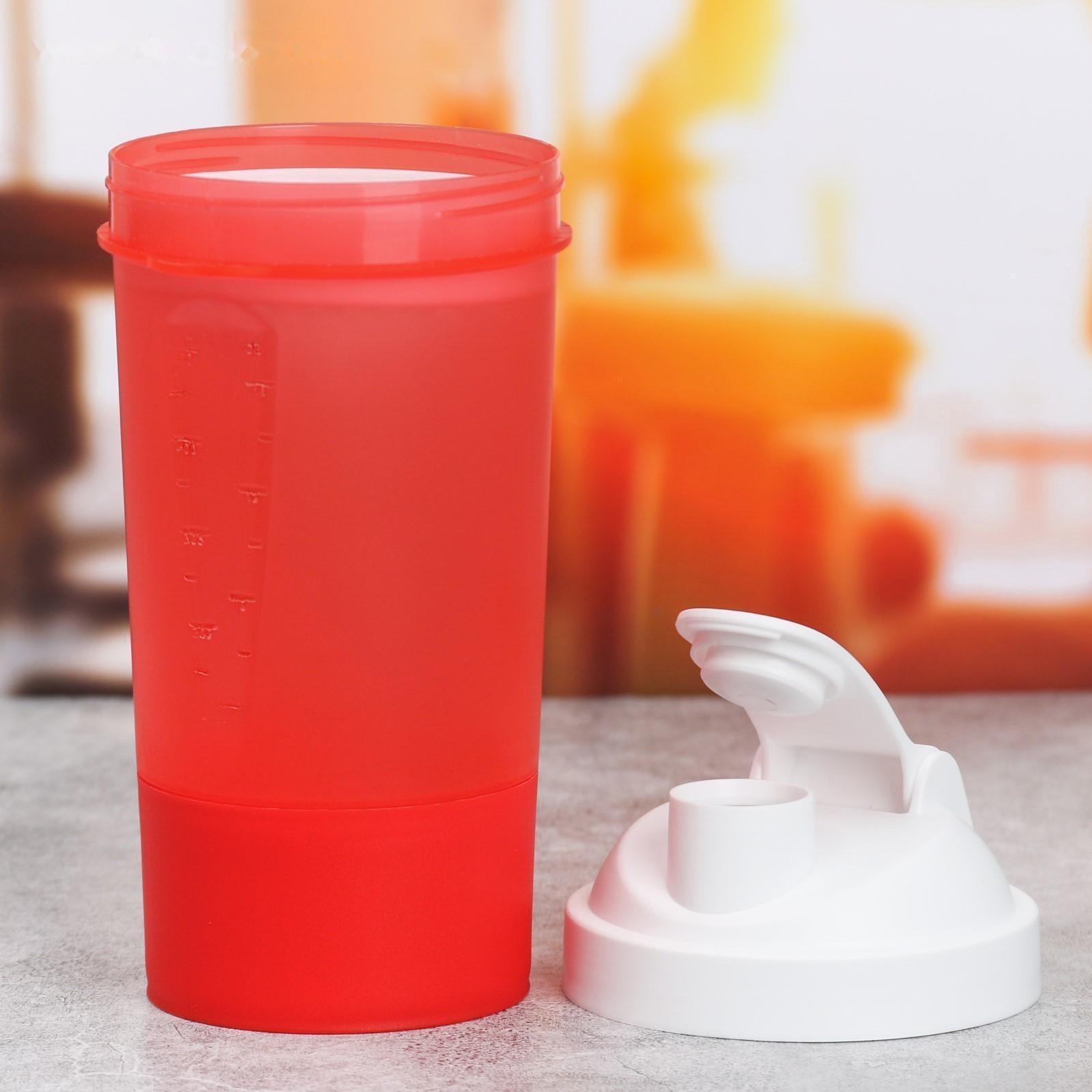 Шейкер спортивный с чашей под протеин, 500 мл