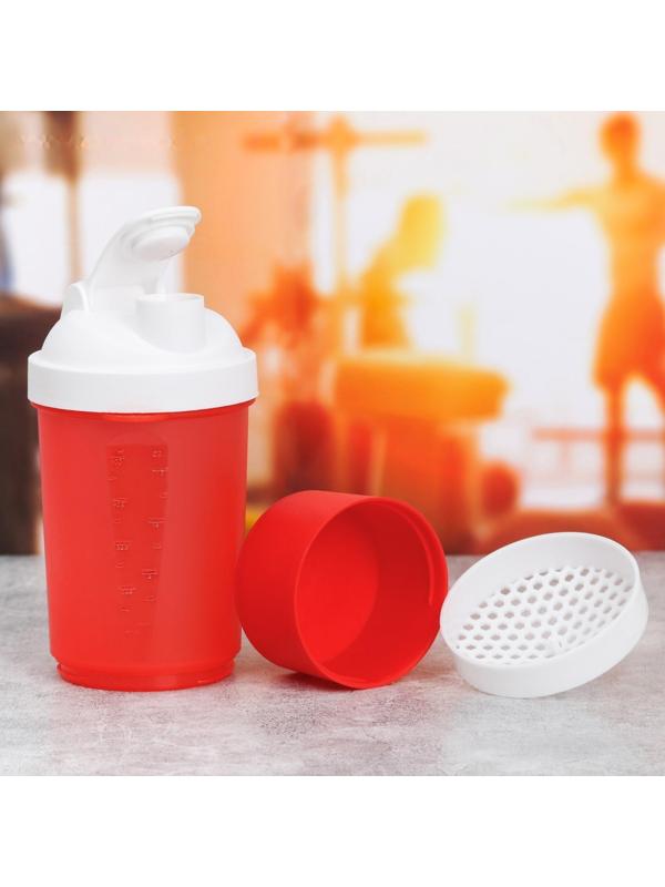 Шейкер спортивный с чашей под протеин, 500 мл