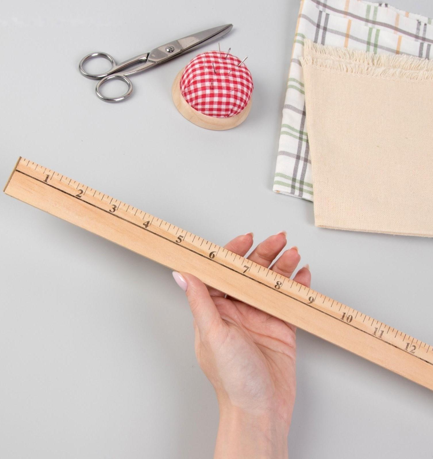 Метр деревянный, 100 см (см/дюймы)