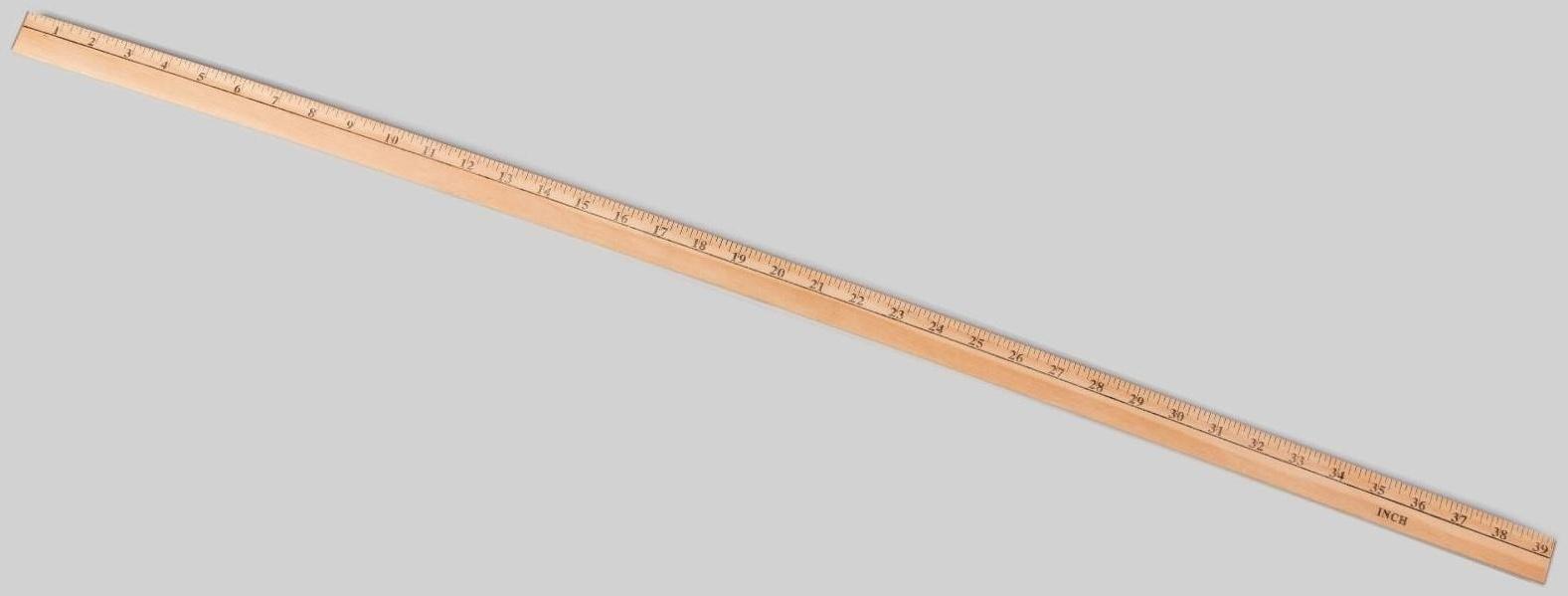 Метр деревянный, 100 см (см/дюймы)