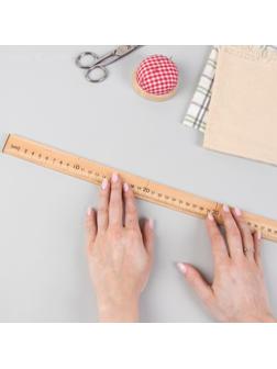 Метр деревянный, 100 см (см/дюймы)