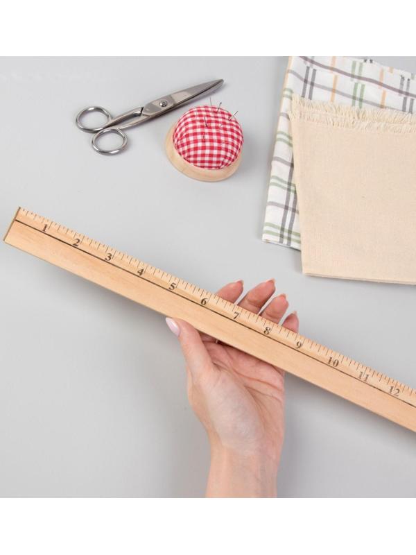 Метр деревянный, 100 см (см/дюймы)