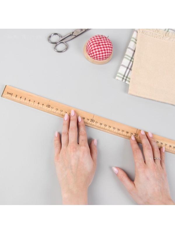 Метр деревянный, 100 см (см/дюймы)