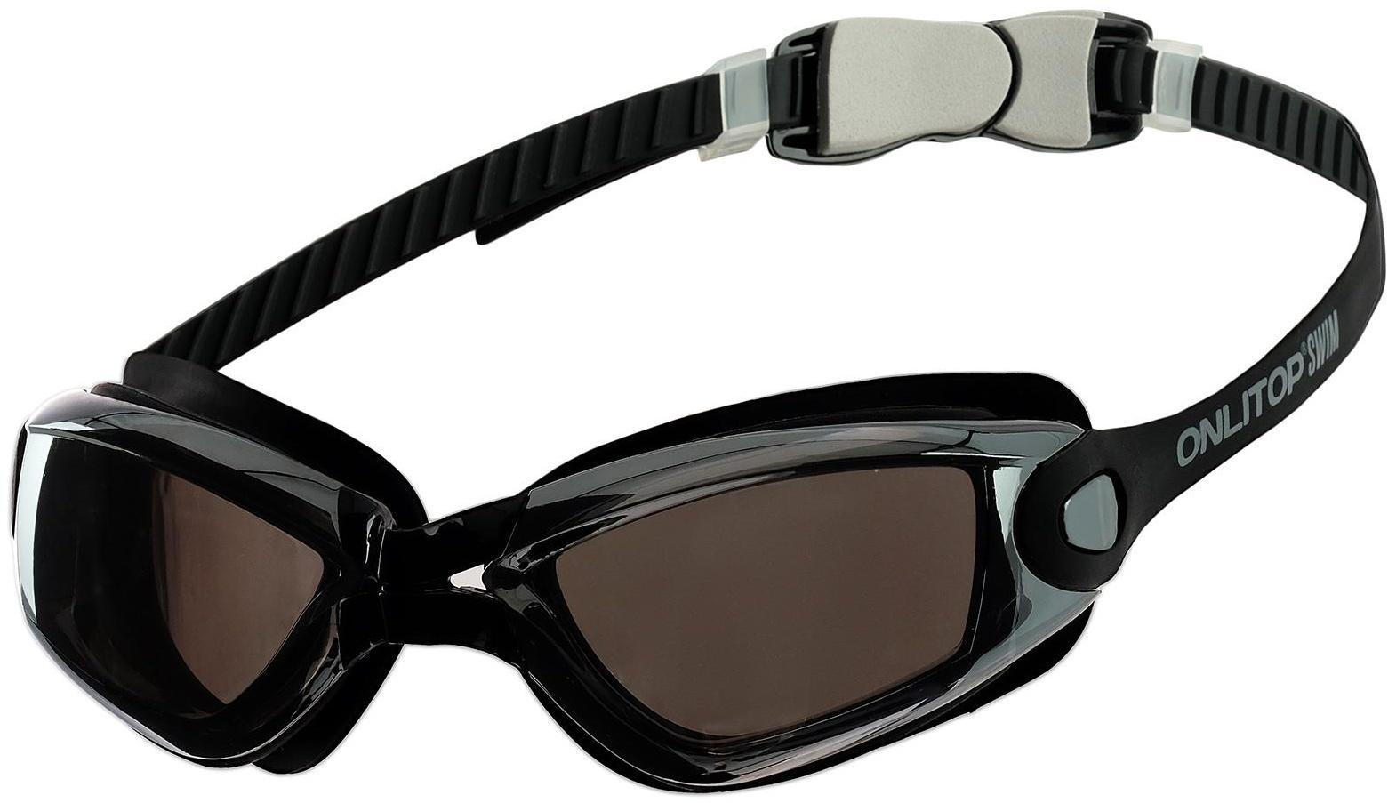 Очки для плавания взрослые, цвета микс