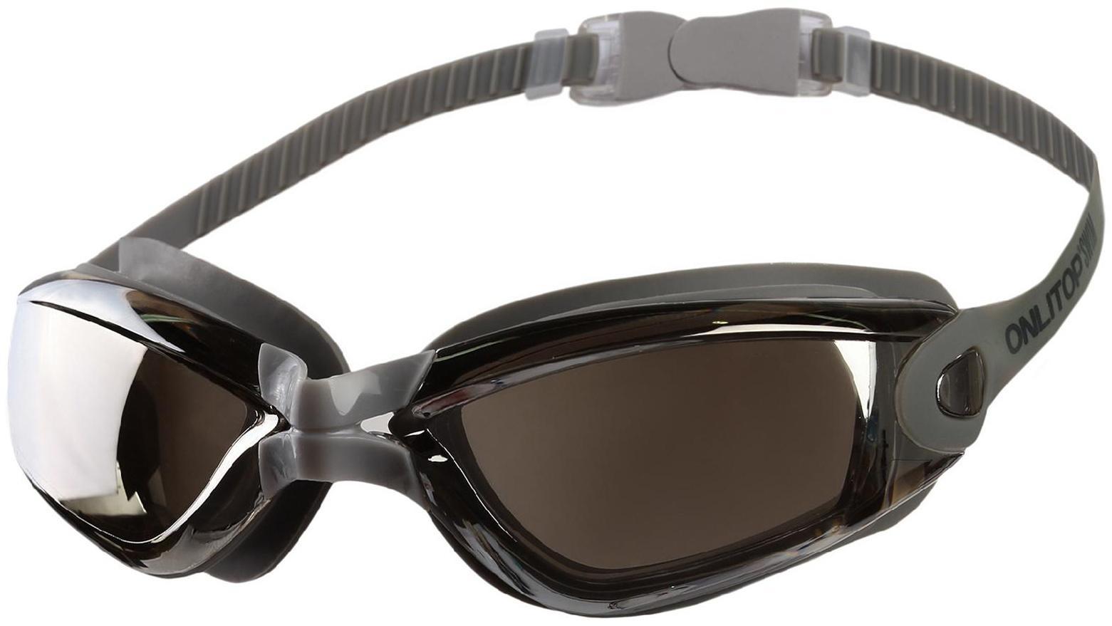 Очки для плавания взрослые, цвета микс