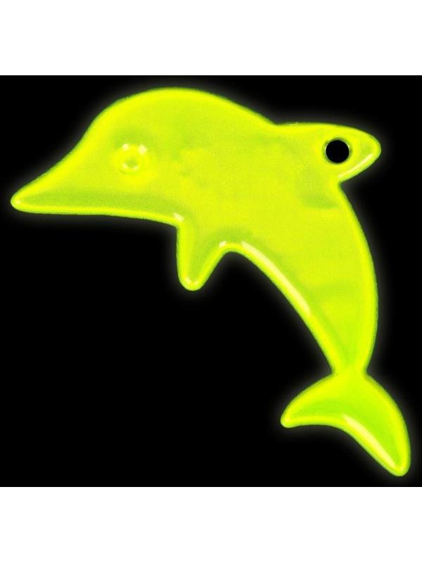 Светоотражающий элемент «Дельфин», двусторонний, 7 × 5,2 см, цвет МИКС