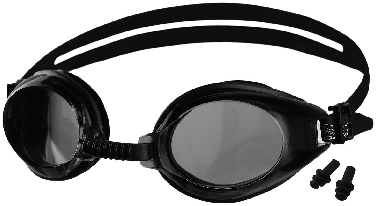 Очки для плавания + беруши, цвета микс