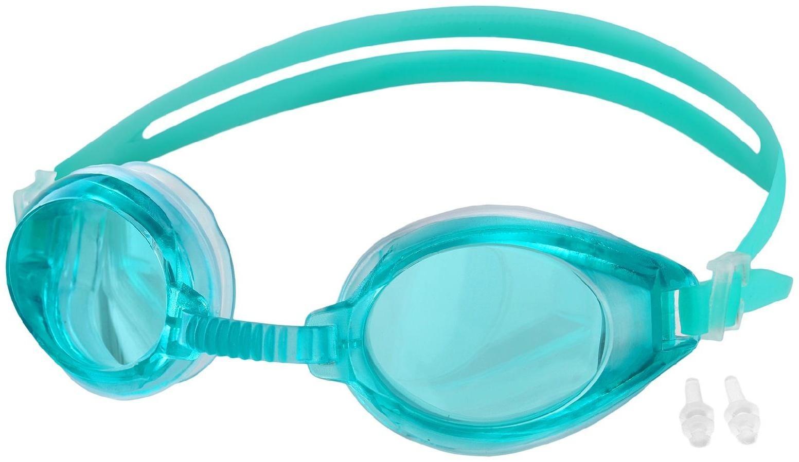 Очки для плавания + беруши, цвета микс