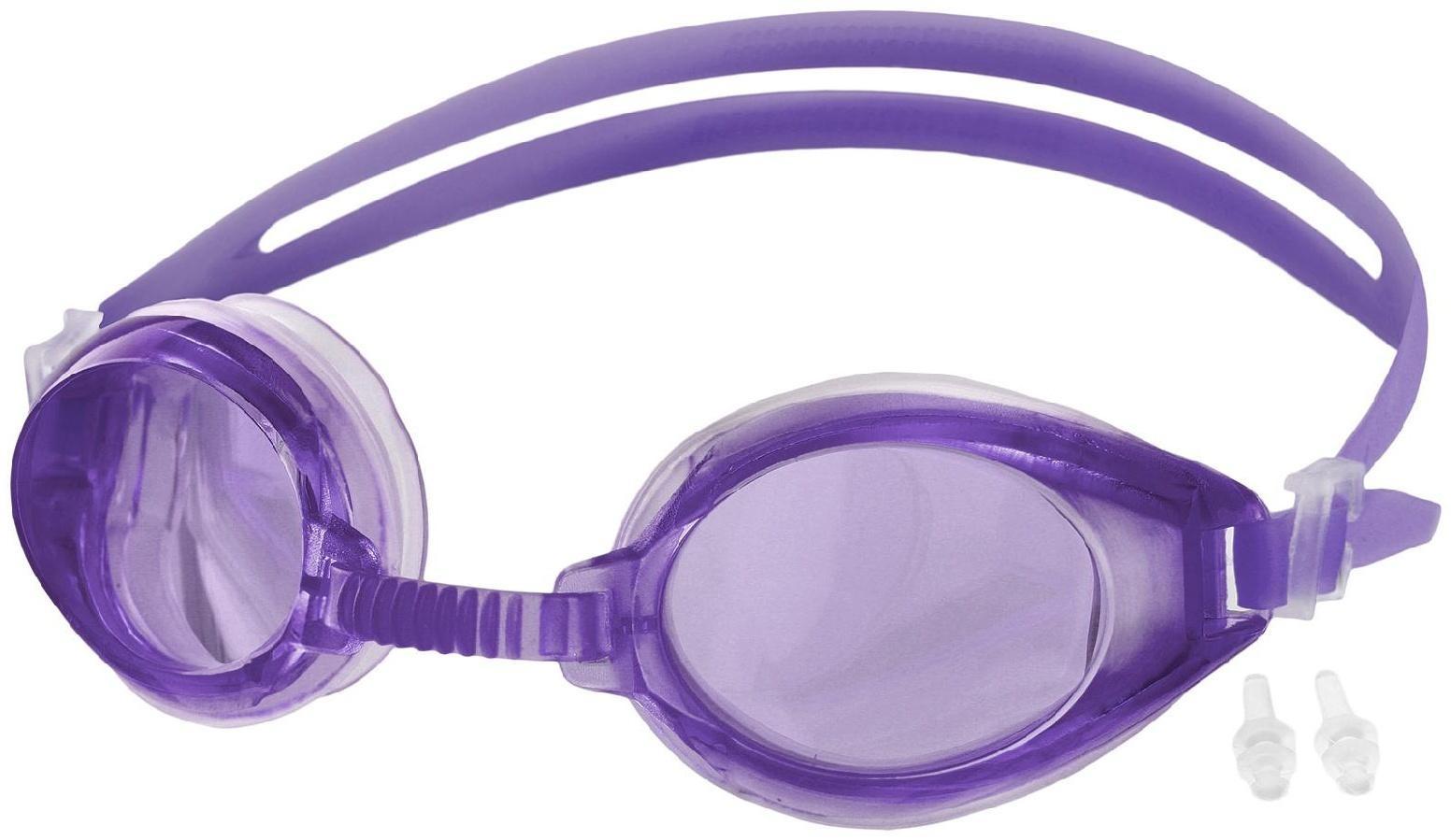 Очки для плавания + беруши, цвета микс